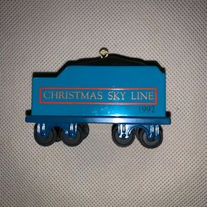 Hallmark Ornament Train Collection Sky Line Coal Car Vintage 1992